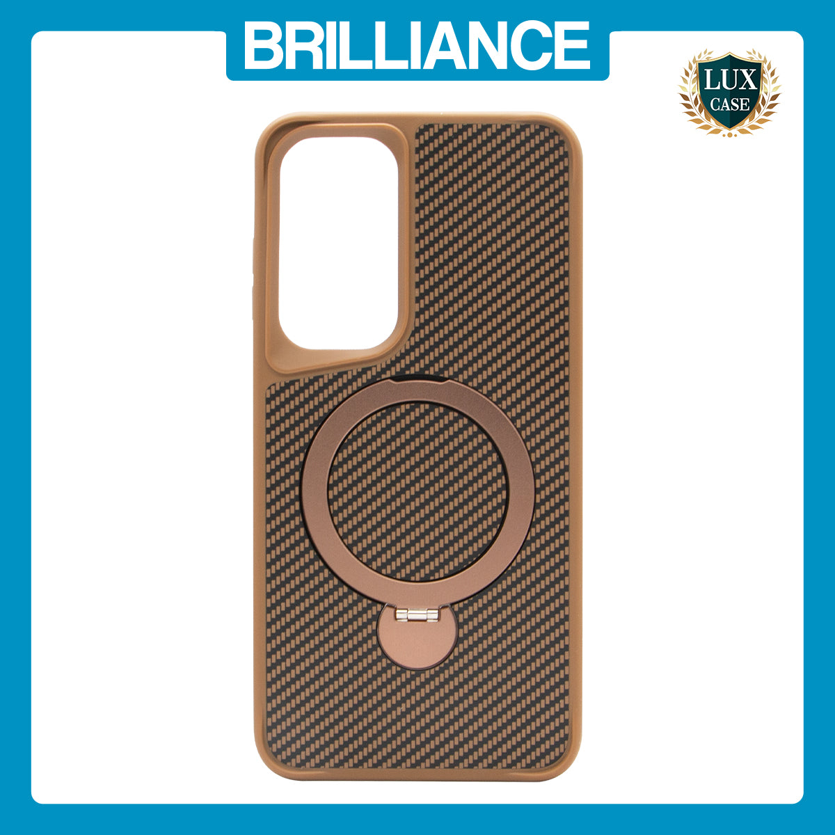 Samsung S25 Plus Gold Carbon Fiber Case