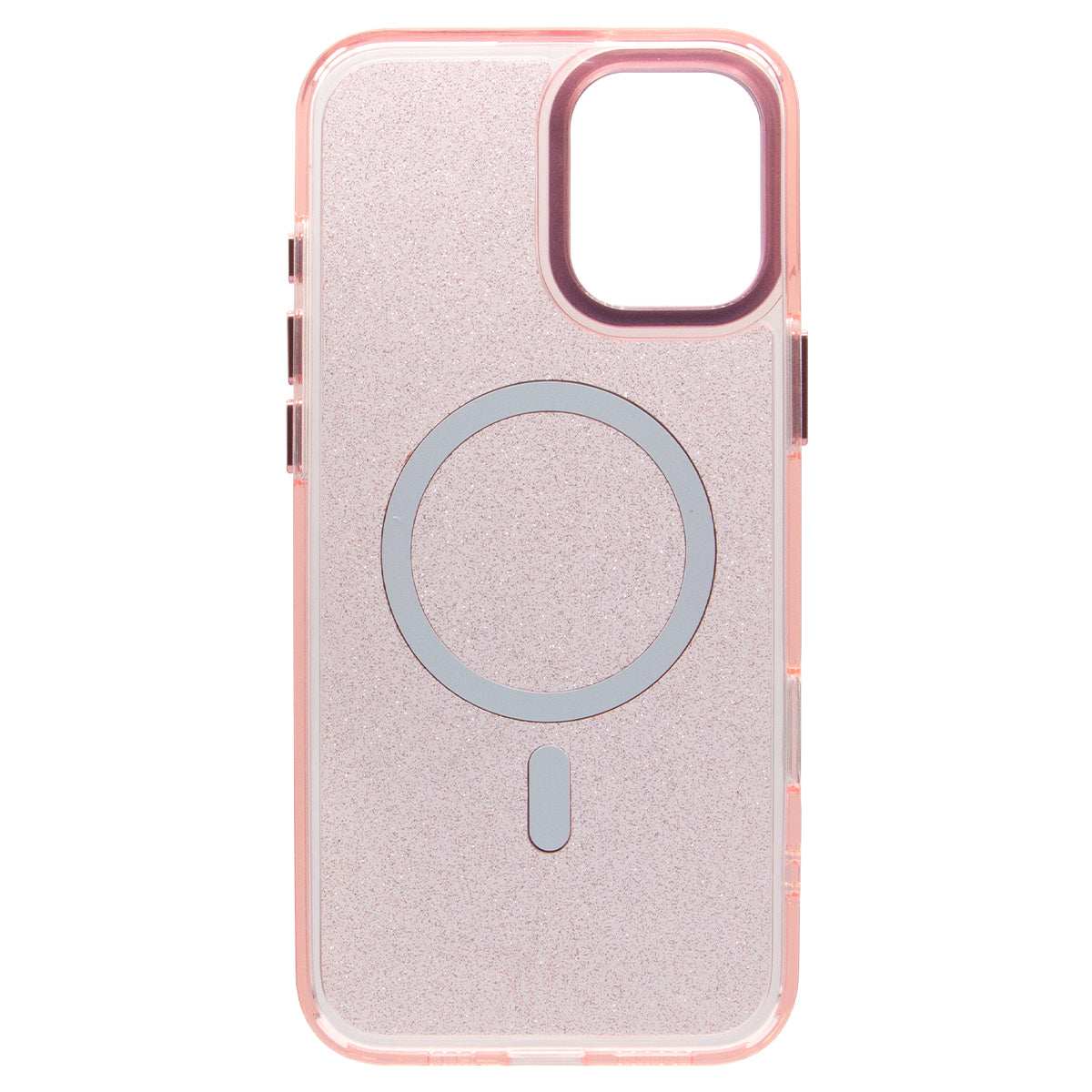 iPhone 16 Pro Bling Shiny Magnetic TPU+PC Clear Case With Lens Bracket Camera Stand Glitter Pink - CellularPort