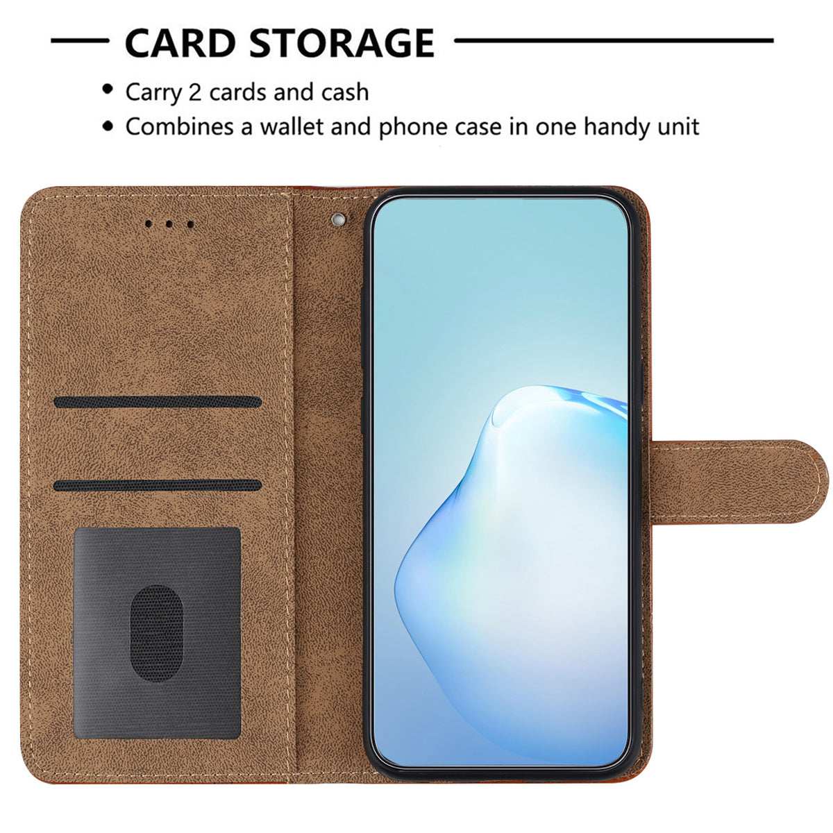 Samsung S24 Ultra Flip Book PU Leather Wallet ShockProof Cowhide Texture With Wrist Strap Case Blue - CellularPort