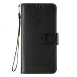IPhone 15 Flip PU Leather Wallet Classic Card Pockets With Wrist Strap Case Black - CellularPort
