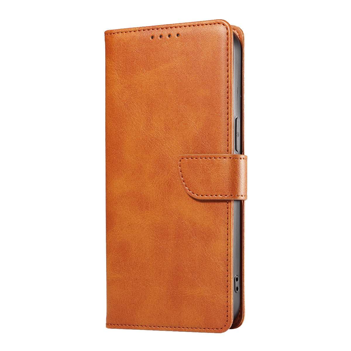 IPhone 15 Plus Book Flip Soft PU Leather Wallet With Card Pockets Case Light Brown - CellularPort