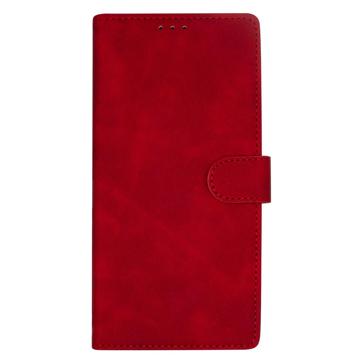 Samsung S24 Ultra Flip Premium PU Leather Wallet Business Style With Card Pockets Case Red - CellularPort