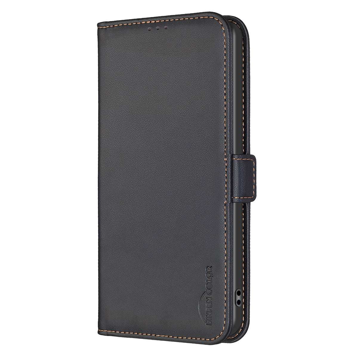 iPhone 15 Plus/14 Plus Flip Book PU Leather Wallet Holder & Stand with Card Pockets Case Black - CellularPort