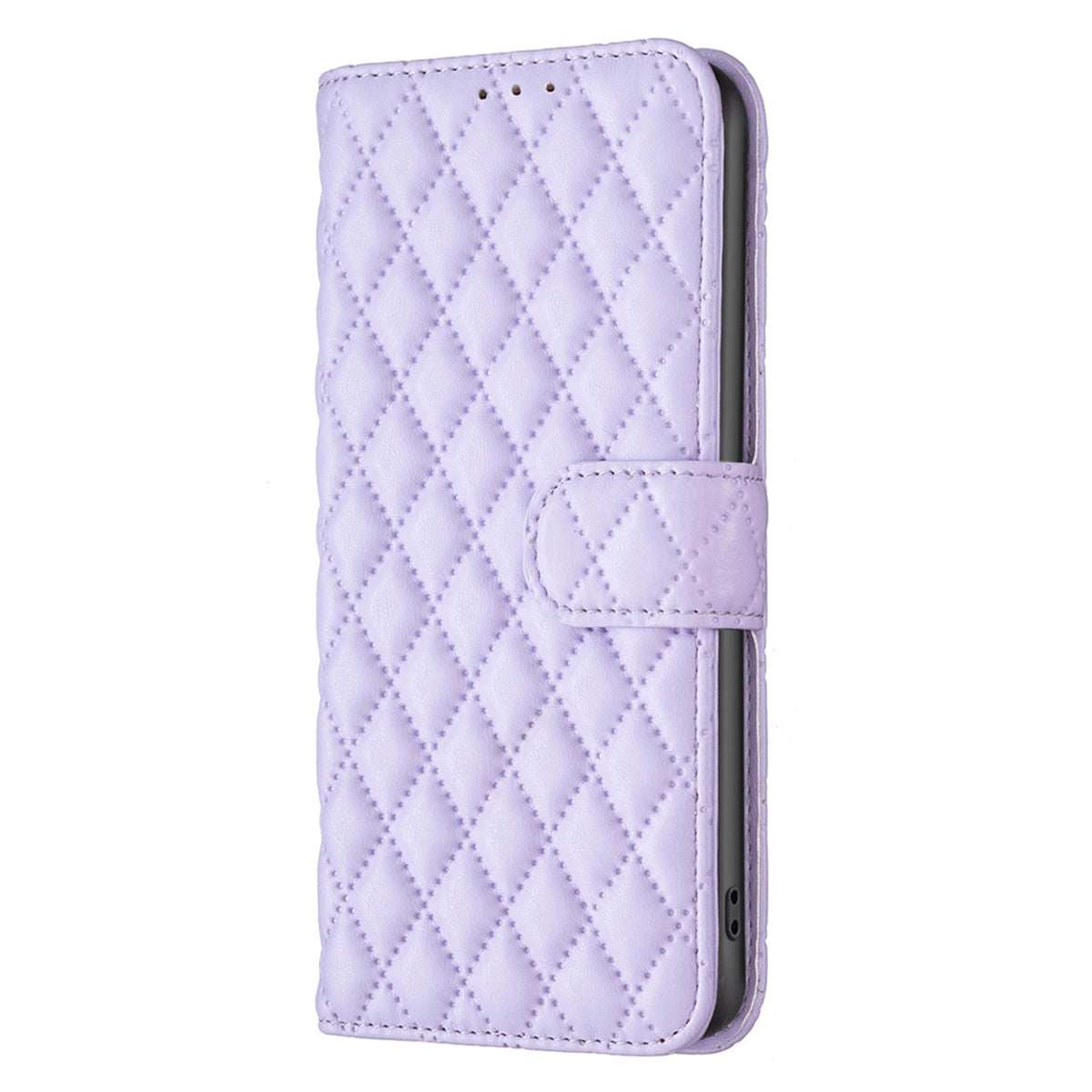 IPhone 15 Flip Book PU Real Leather Wallet Holder & Kickstand With Card Pockets Case Purple - CellularPort