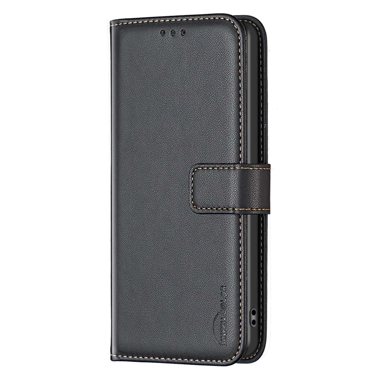 Samsung S24 Flip Book PU Genuine Leather Detachable Strong Magnetic Wallet With Card Pockets Case Black - CellularPort