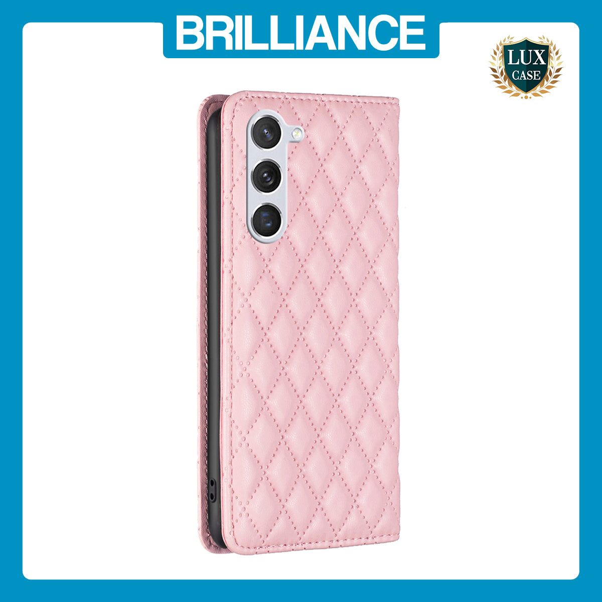 Samsung S23 Pink Leather Wallet Case
