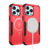 iPhone 14 Pro Red Shockproof Magnetic Hybrid Case