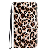 IPhone 15 Flip PU Leather Wallet 3D Print Leopard With Wrist Strap Case - CellularPort