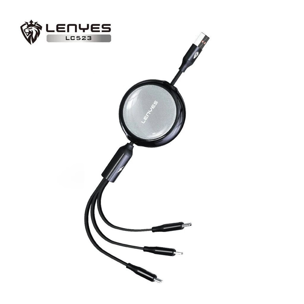 Lenyes LC523 3-in-1 Retractable Cable