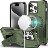 iPhone 15 Pro Max Green Sturdy Kickstand Case