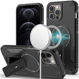 iPhone 12/12 Pro Black Bracket Kickstand Hybrid Case
