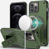 iPhone 12/12 Pro Midnight Green Bracket Kickstand Case