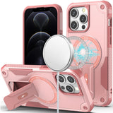iPhone 12 Pro Max Pink Bracket Kickstand Hybrid Case