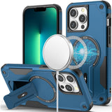 iPhone 13 Pro Blue Bracket Kickstand Hybrid Case