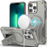 iPhone 13 Pro Grey Bracket Kickstand Hybrid Case