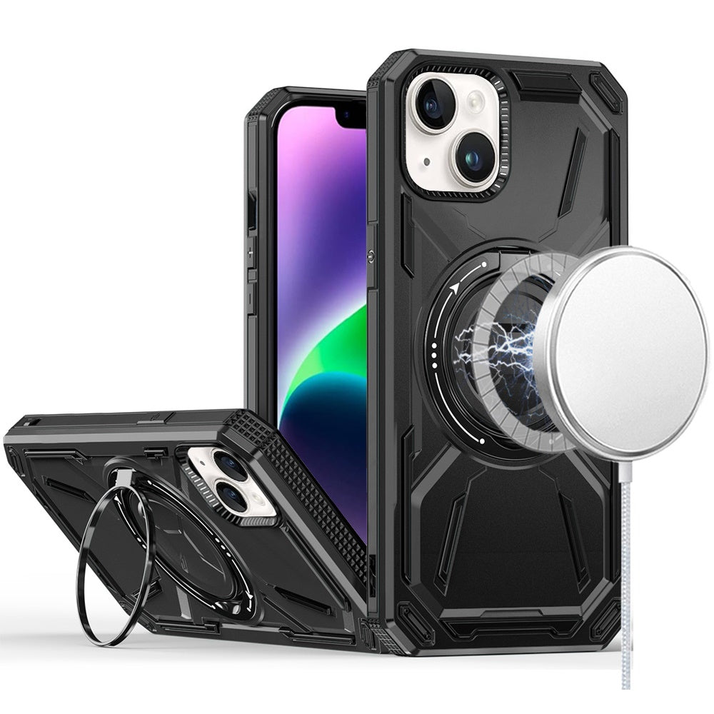 iPhone 13/14 Black Loop 360° Kickstand Hybrid Case