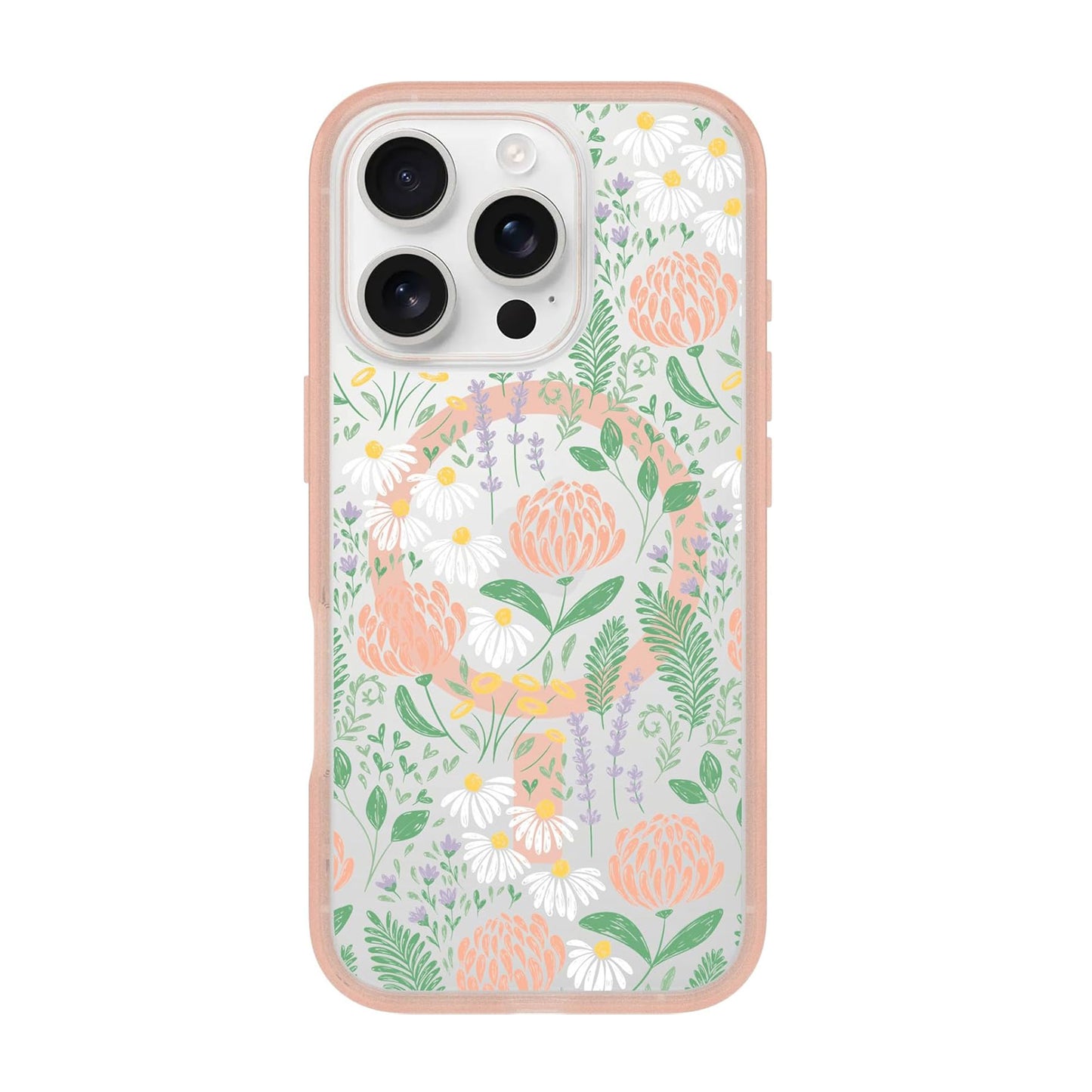 OtterBox iPhone 16 Pro Symmetry – Peachy Bloom