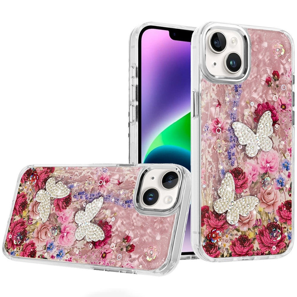iPhone 13/14 Epoxy Butterfly Glitter Hybrid Case 7