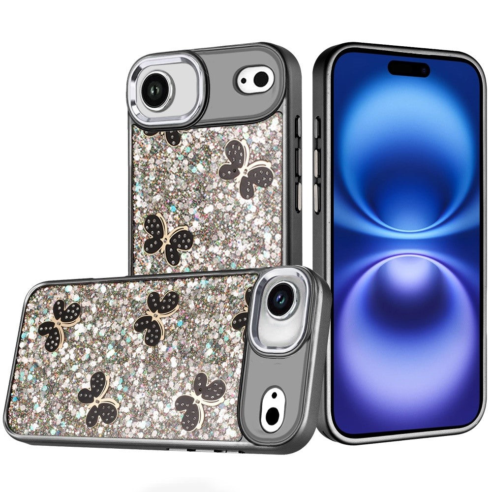 iPhone 17 Air Butterfly Diamond Hybrid - Black