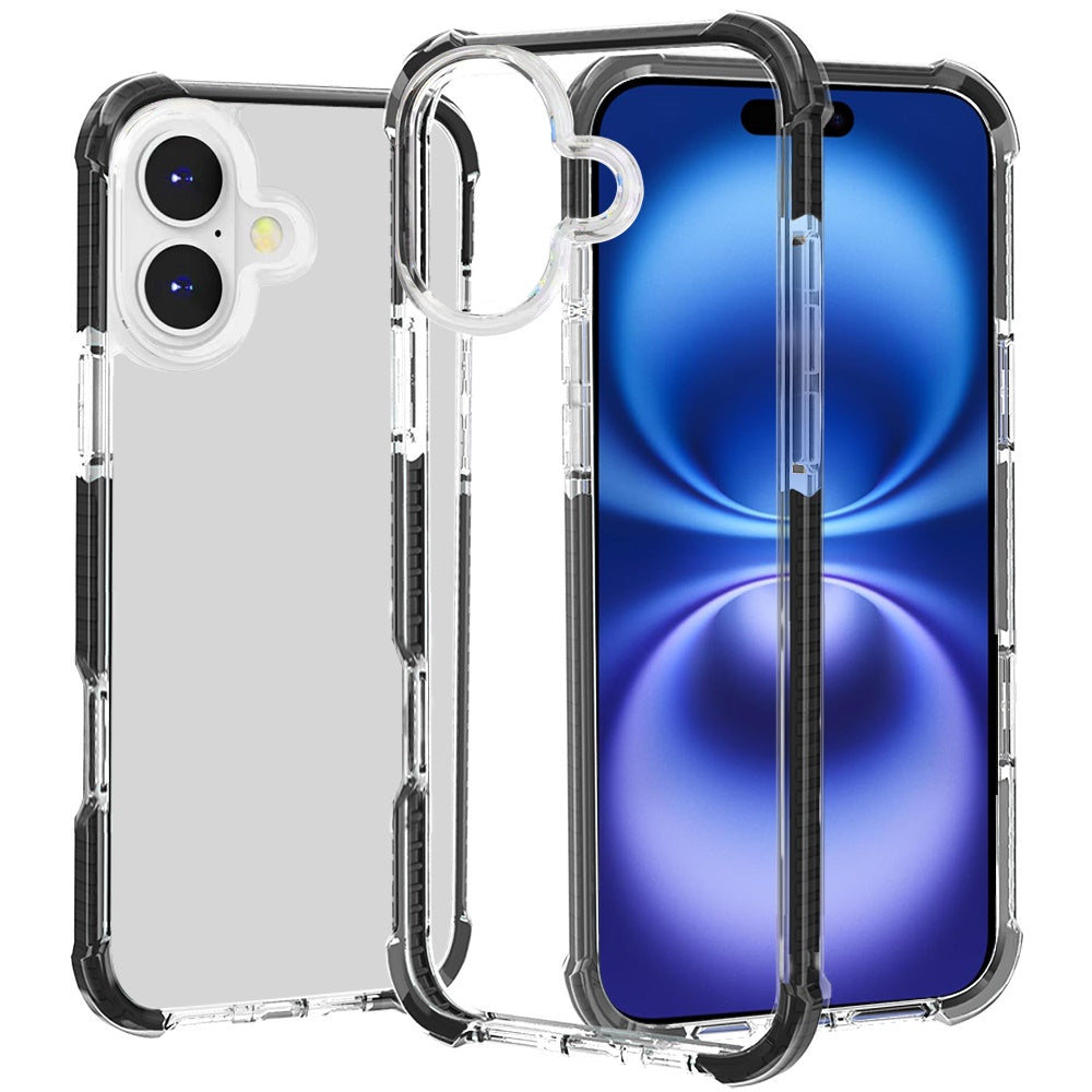 iPhone 17 Transparent ShockProof Case - Black