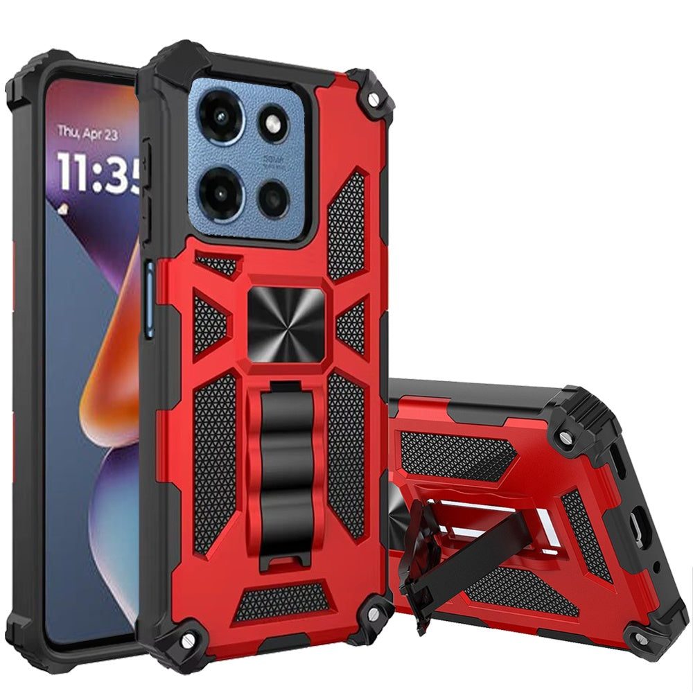 Moto G 5G 2025 Red Machine Kickstand Hybrid Case