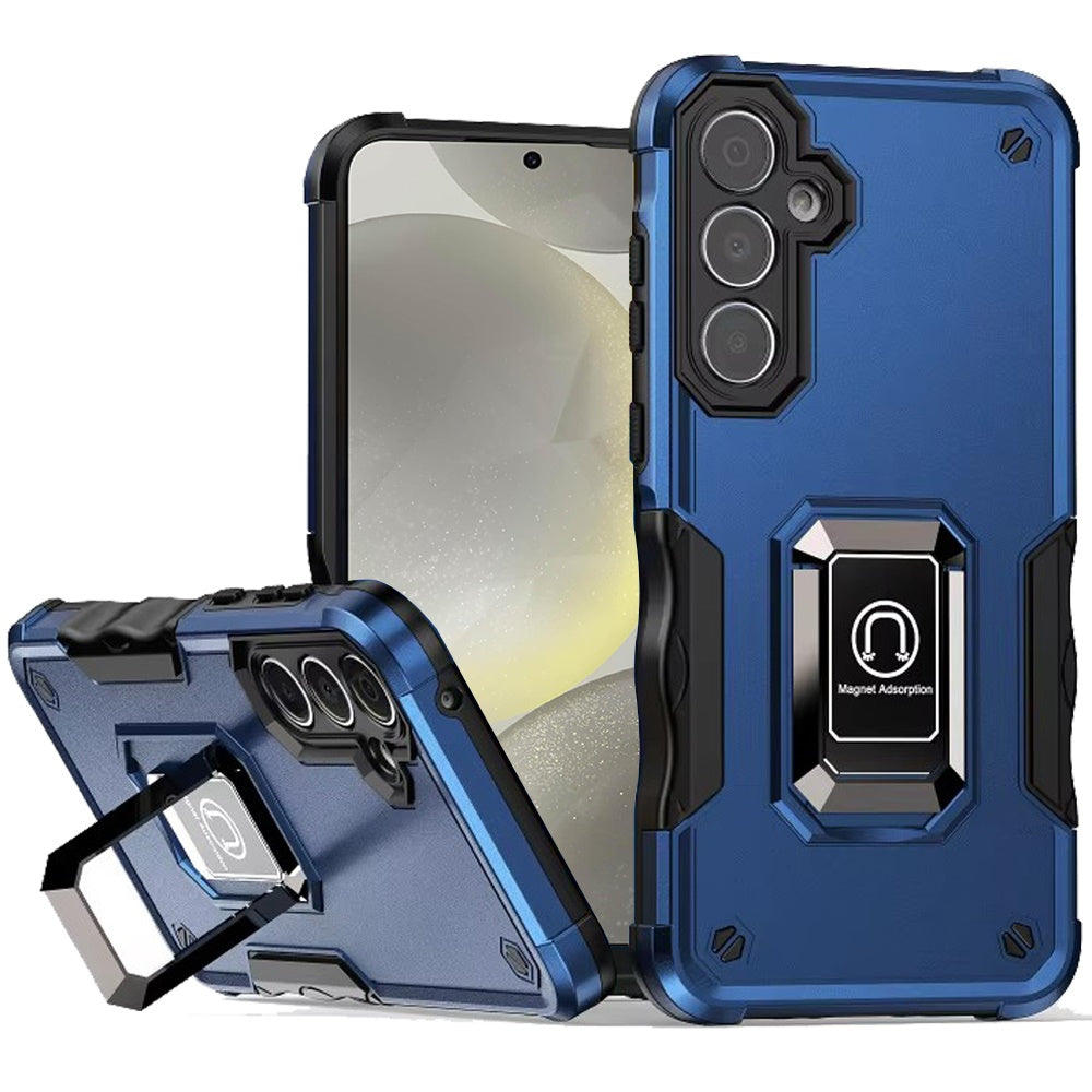 Samsung S25/S24 Blue OPTIMUM Magnetic Ring Stand Hybrid Case