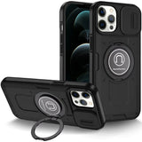 iPhone 12 Pro Max Black Push Mount Ring Stand Case