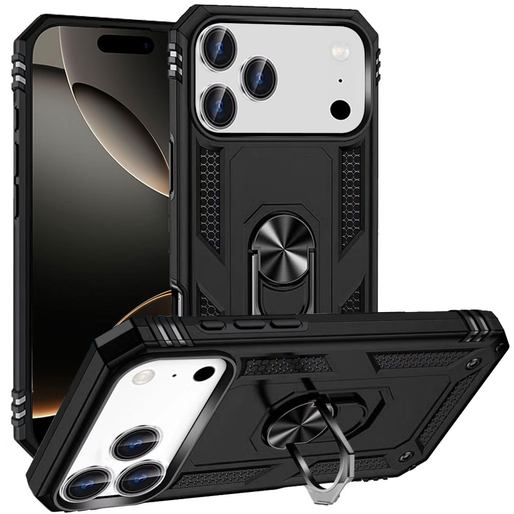 iPhone 17 Pro Max Kickstand Hybrid Case - Black