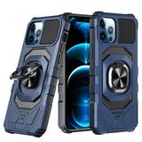 iPhone 11 Pro Max Dark Blue Robotic Ring Stand Case