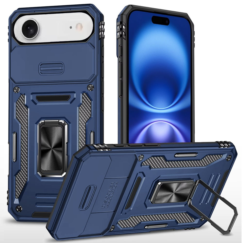 iPhone 17 Air Tough Ring Camera Case - Navy Blue