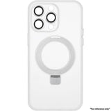 Iphone 15 Pro Max Hardware Eagle Eye CD Pattern+ Leaf Bracket Color Transmission Case White - CellularPort