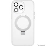 Iphone 15 Pro Hardware Eagle Eye CD Pattern+ Leaf Bracket Color Transmission Case White Protect your iPhone 15 Pro with this stylish white case featuring a unique Eagle Eye CD pattern and a leaf bracket for enhanced color transmission and a premium look. - CellularPort