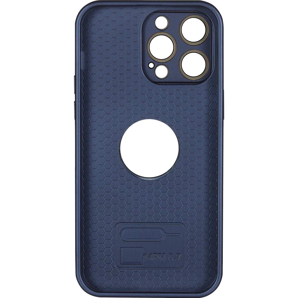 IPhone 15 Pro Large Glass Window + Iron Magnifying Glass Case Deep Blue - CellularPort