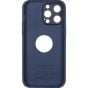IPhone 15 Large Glass Window + Iron Magnifying Glass Case Deep Blue - CellularPort