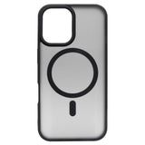 iPhone 16 TPU+PC Magnetic Skin-friendly Matte Phone Case Transparent Black - CellularPort