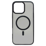 iPhone 16 Pro TPU+PC Magnetic Skin-friendly Matte Phone Case Transparent Black - CellularPort