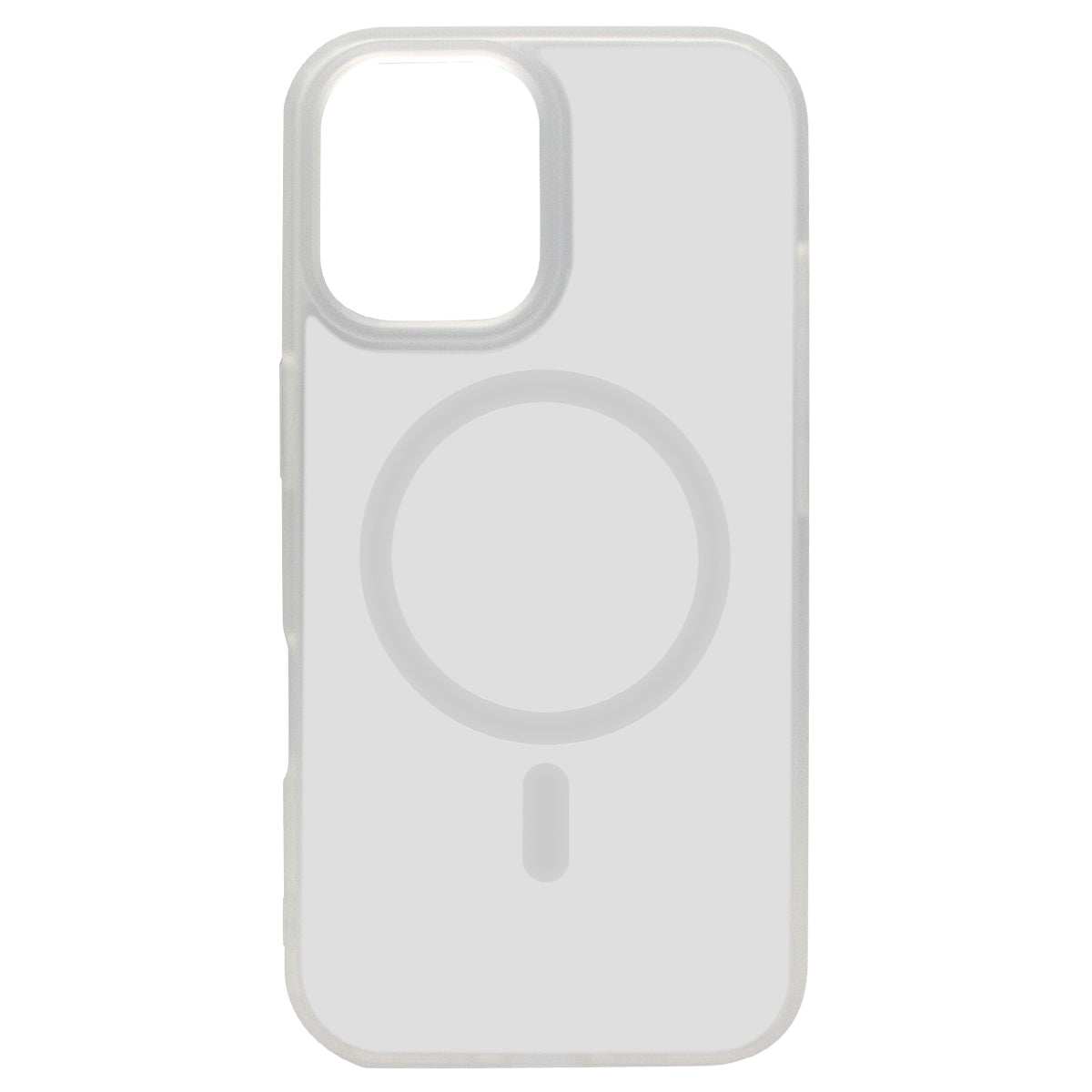 iPhone 16 Plus TPU+PC Magnetic Skin-friendly Matte Phone Case Transparent White - CellularPort