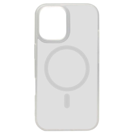 iPhone 16 Plus TPU+PC Magnetic Skin-friendly Matte Phone Case Transparent White - CellularPort