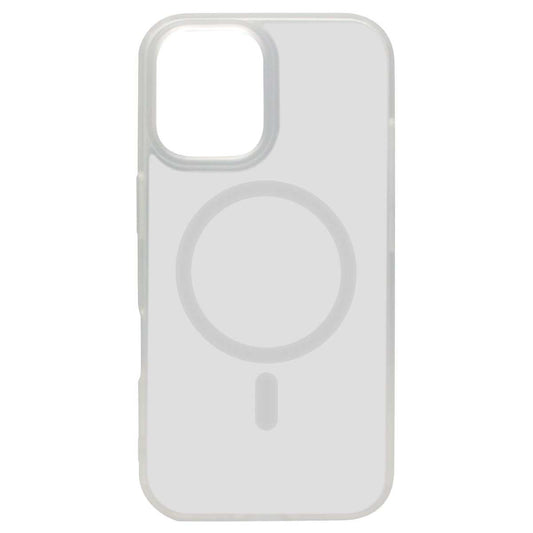 iPhone 16 TPU+PC Magnetic Skin-friendly Matte Phone Case Transparent White - CellularPort