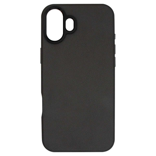iPhone 16 Plus Luxury Vegan Soft Premium PU Leather Magnetic Cover with Metal Camera Case Black - CellularPort