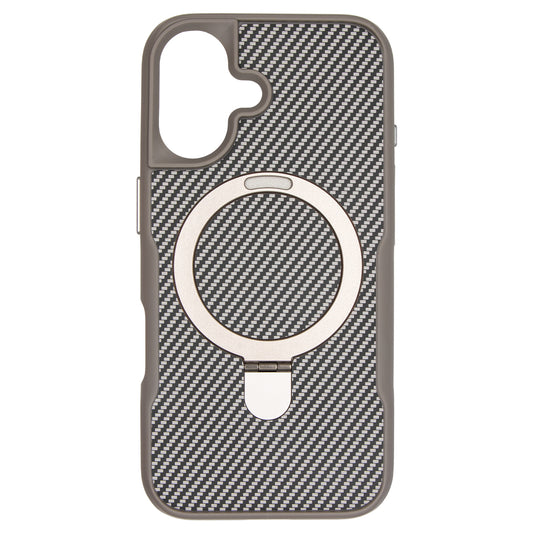 iPhone 16 TPU+PC Magnetic Airbag Anti-fall Phone Case Silver