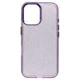 iPhone 16 Bling Shiny TPU+PC Clear Case Transparent Glitter Purple - CellularPort