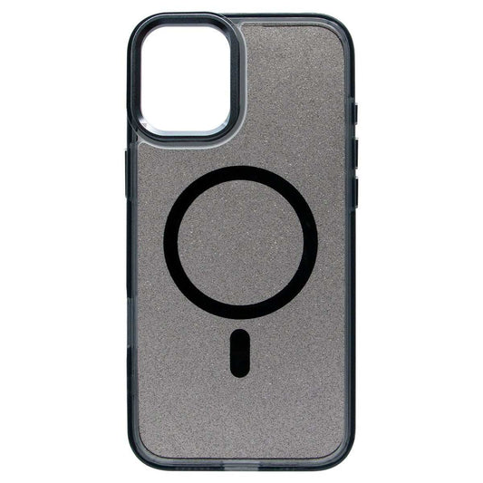iPhone 16 Pro Bling Shiny Magnetic TPU+PC Clear Case With Lens Bracket Camera Stand Glitter Black - CellularPort