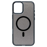 iPhone 16 Pro Bling Shiny Magnetic TPU+PC Clear Case With Lens Bracket Camera Stand Glitter Black - CellularPort
