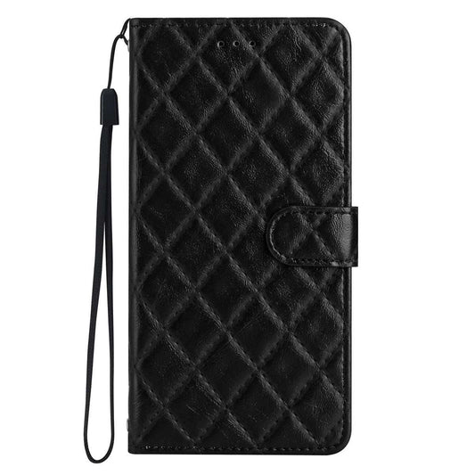 Samsung S24 Ultra Flip PU Leather Wallet 3D Print Rhombus Case Black - CellularPort