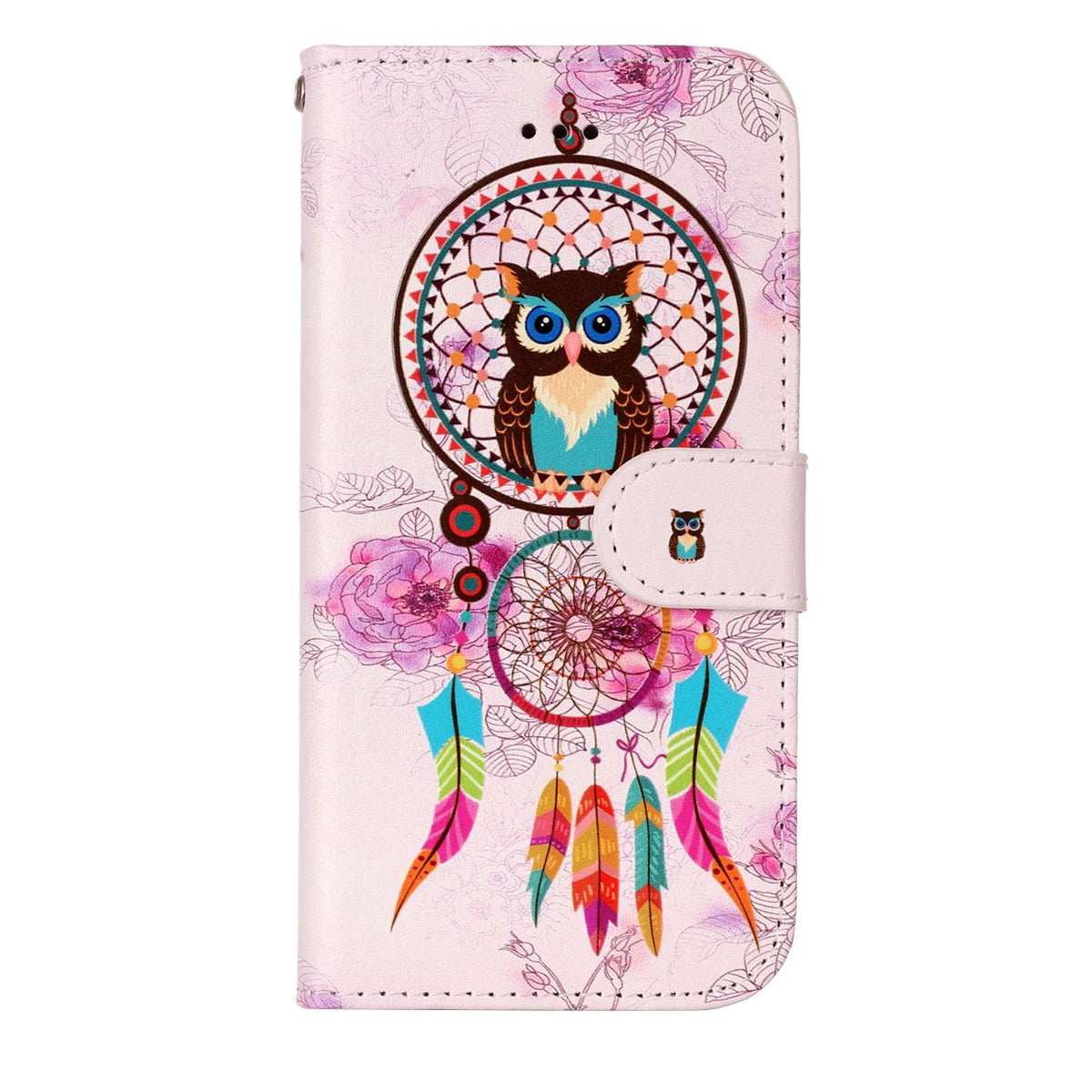 IPhone 15 Plus Flip PU Leather Wallet 3D Print Owl Design Case - CellularPort