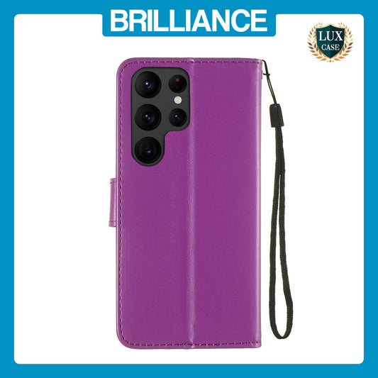 Samsung S23 Ultra Purple Classic Wallet Case