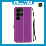 Samsung S23 Ultra Purple Classic Wallet Case
