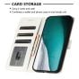 IPhone 15 Pro Max Flip PU Leather Wallet Crocodile Print Card Pockets With Wrist Strap Case White