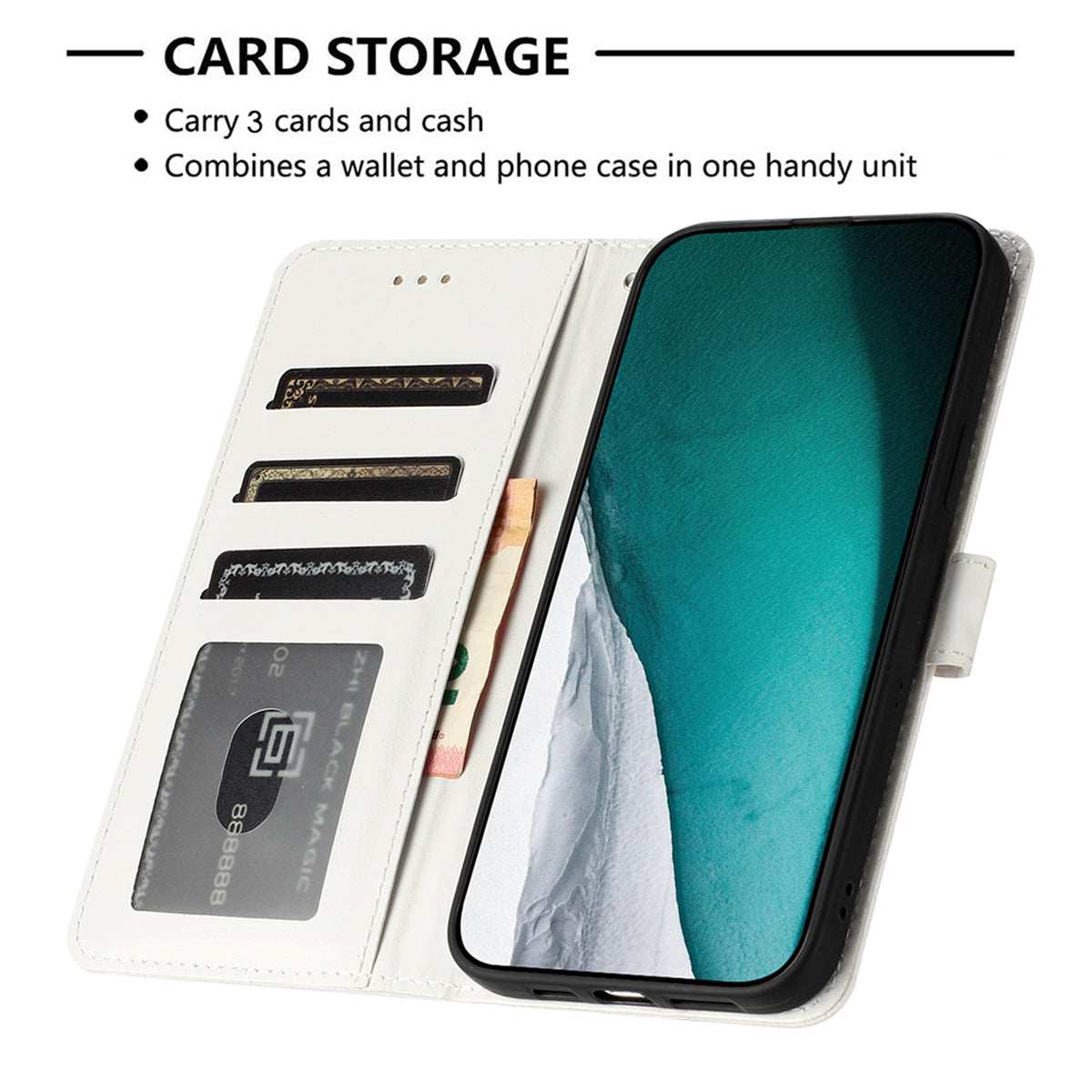 Samsung S24 Ultra Flip PU Leather Wallet Crocodile Print Card Pockets With Wrist Strap Case White - CellularPort